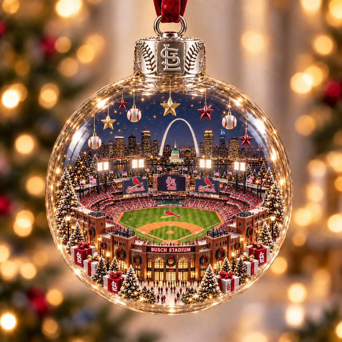 Light-Up Baseball Stadium Christmas Ornament – Holiday Keepsake