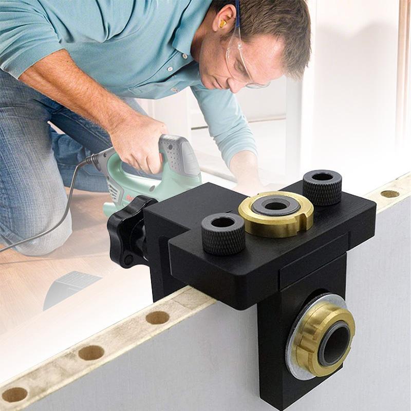 Sikunuo | 3 in 1 adjustable woodworking drill locator punch tools