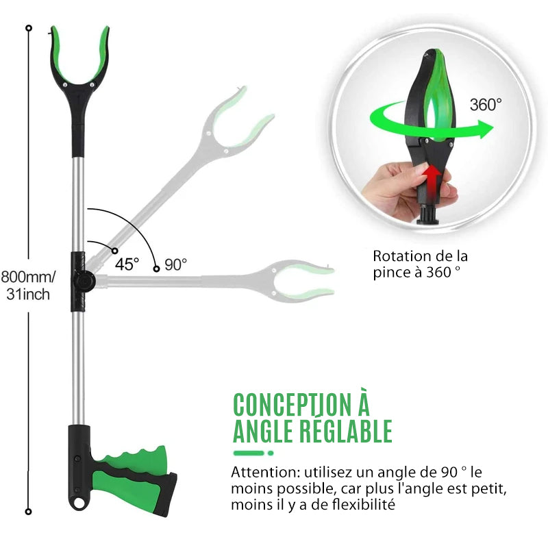 Gripping tool with adjustable angle arm | Sikunuo