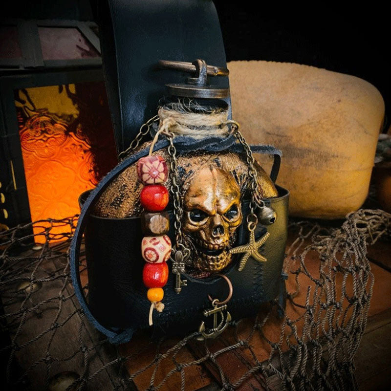 Skull Pirate Rum Bottle made of Resin | Sikunuo