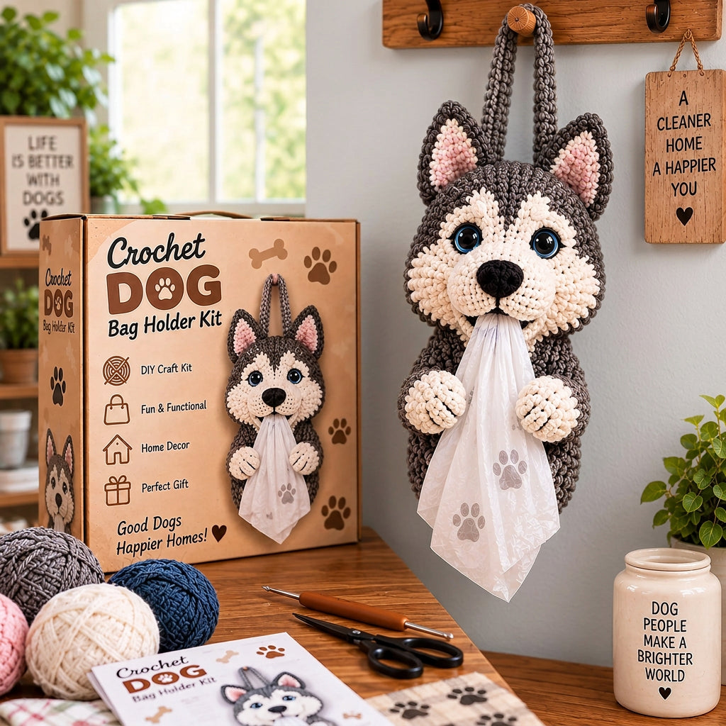 DIY Crochet Dog Bag Holder Kit – 6 Adorable Breeds