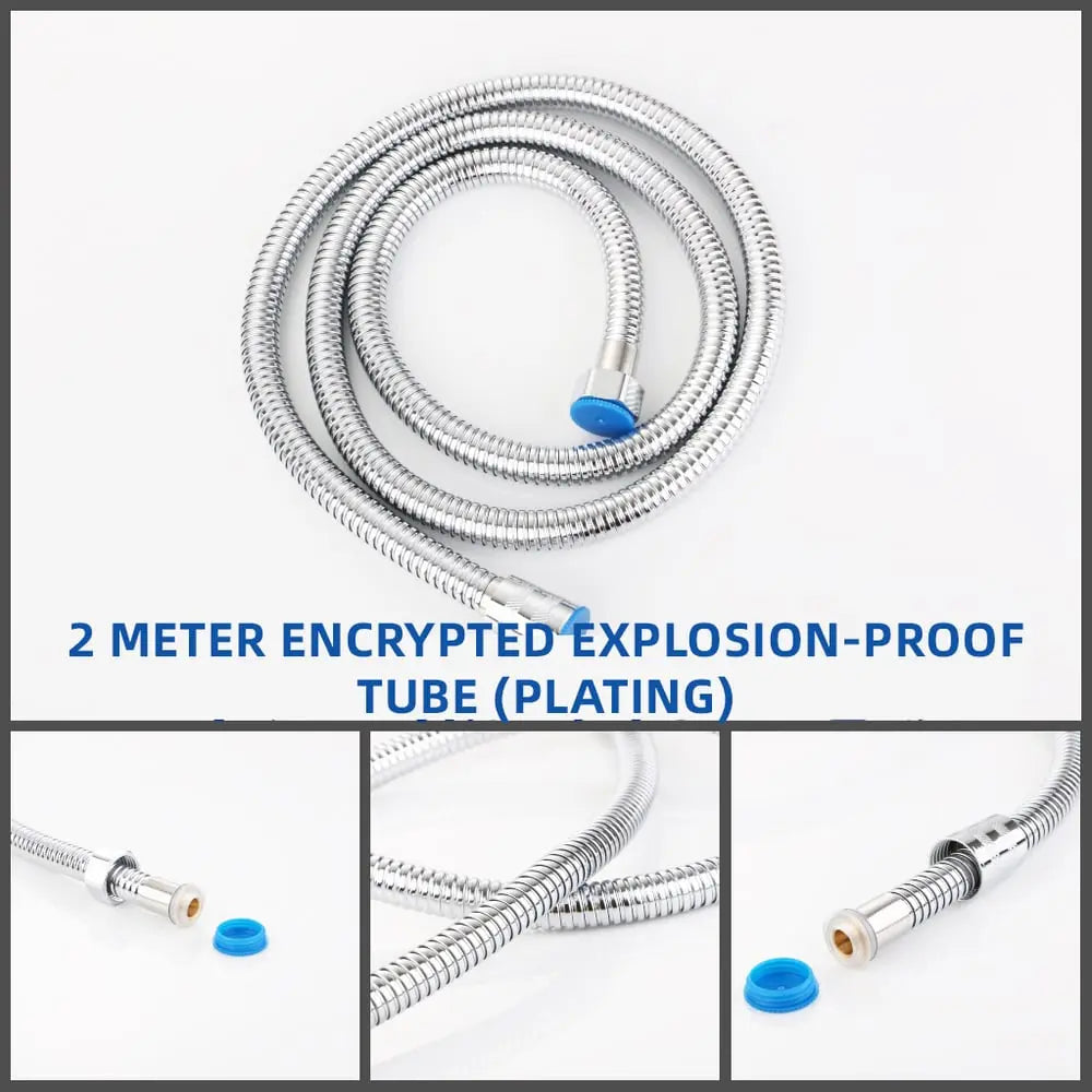 Sikunuo | 2 m Stainless Steel Shower Hose – Flexible, Durable and Kink-Free