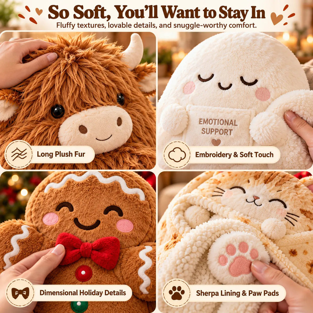 2-in-1 Plush Pillow & Blanket Collection