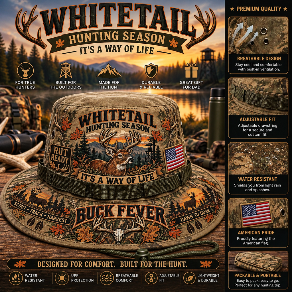 Whitetail Hunting Season Buck Fever Boonie Hat