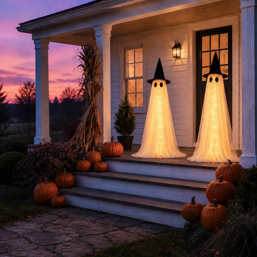 4FT Lighted Halloween Ghost Yard Decorations