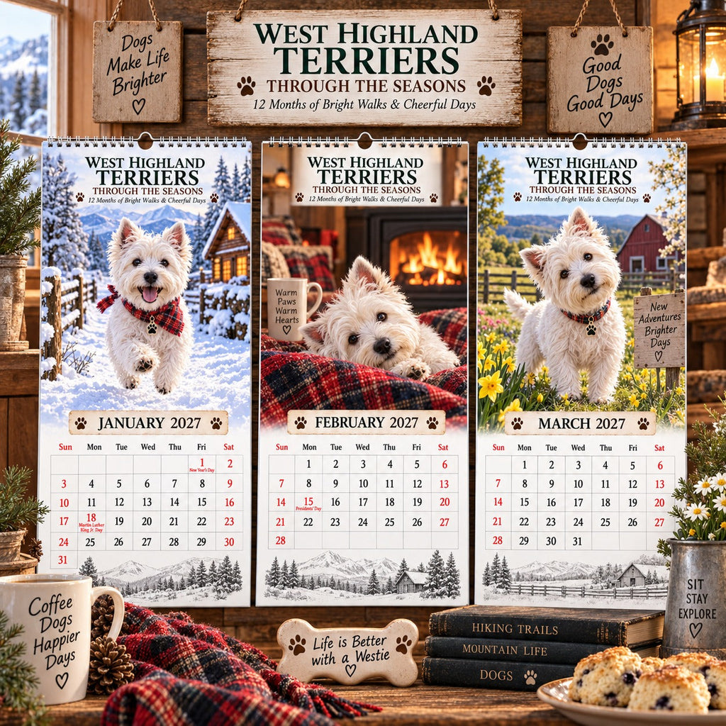 West Highland Terrier 2027 Wall Calendar