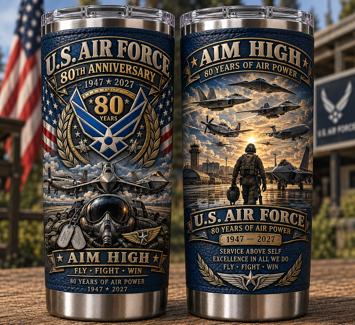 U.S. Air Force 80th Anniversary Insulated Travel Tumbler