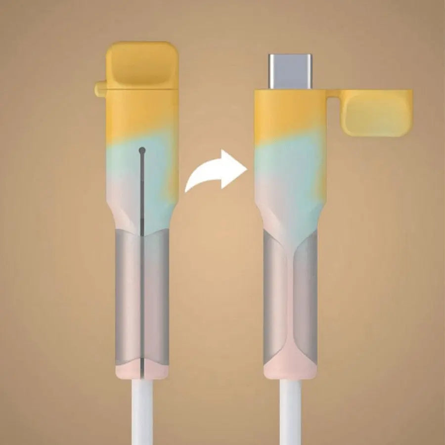 Sikunuo | 2-pack silicone charging cable pRedector with dust cap
