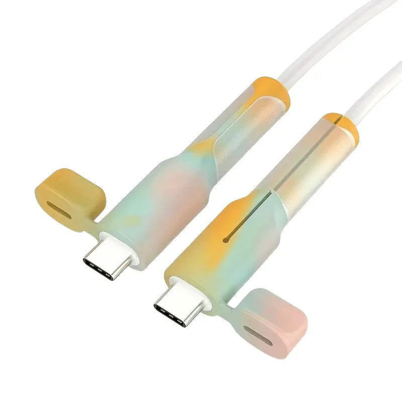Sikunuo | 2-pack silicone charging cable pRedector with dust cap