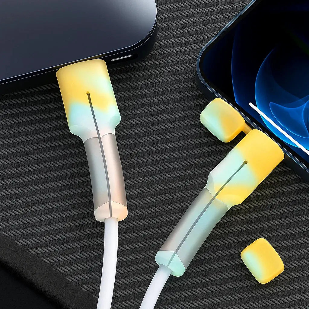 Sikunuo | 2-pack silicone charging cable pRedector with dust cap