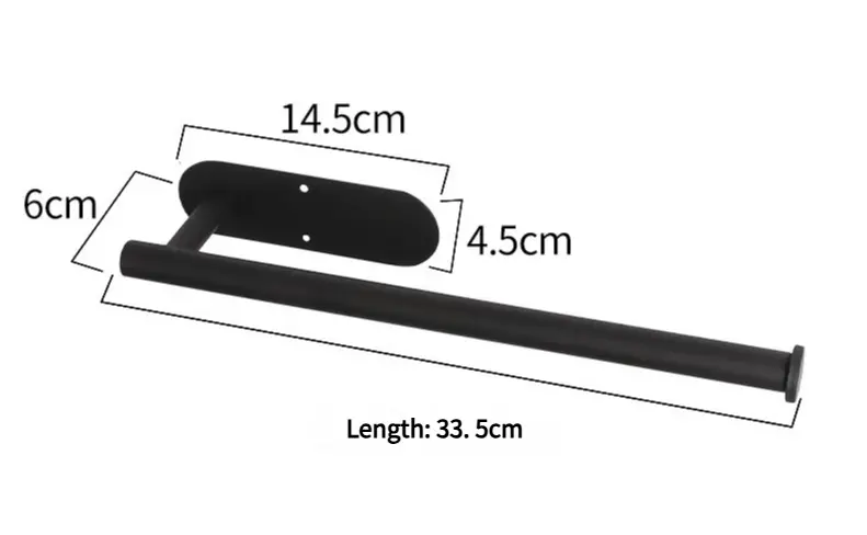 Sikunuo | 2-piece set wall-mounted paper roll holder – no drilling, space-saving & modern!