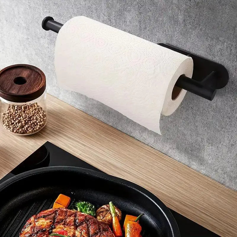 Sikunuo | 2-piece set wall-mounted paper roll holder – no drilling, space-saving & modern!