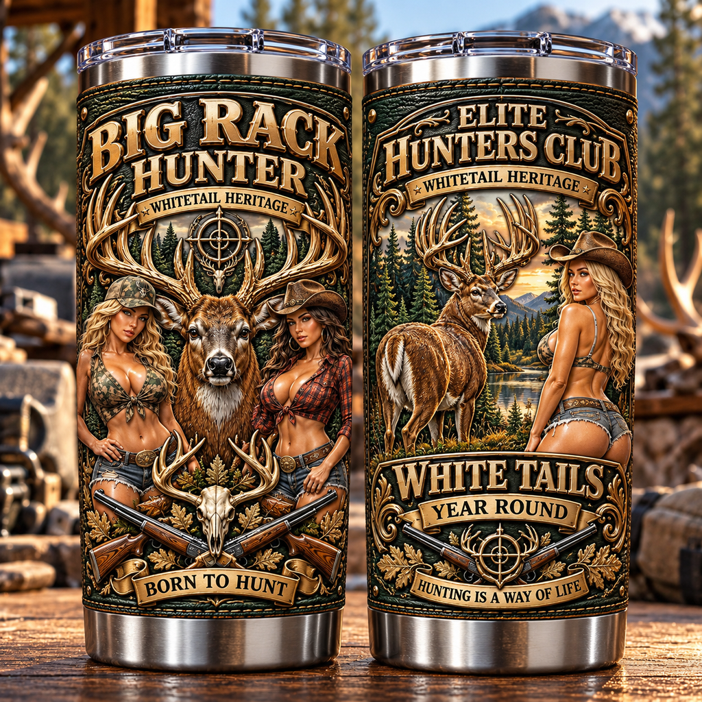 Big Rack Hunter Whitetail Heritage Insulated Travel Tumbler