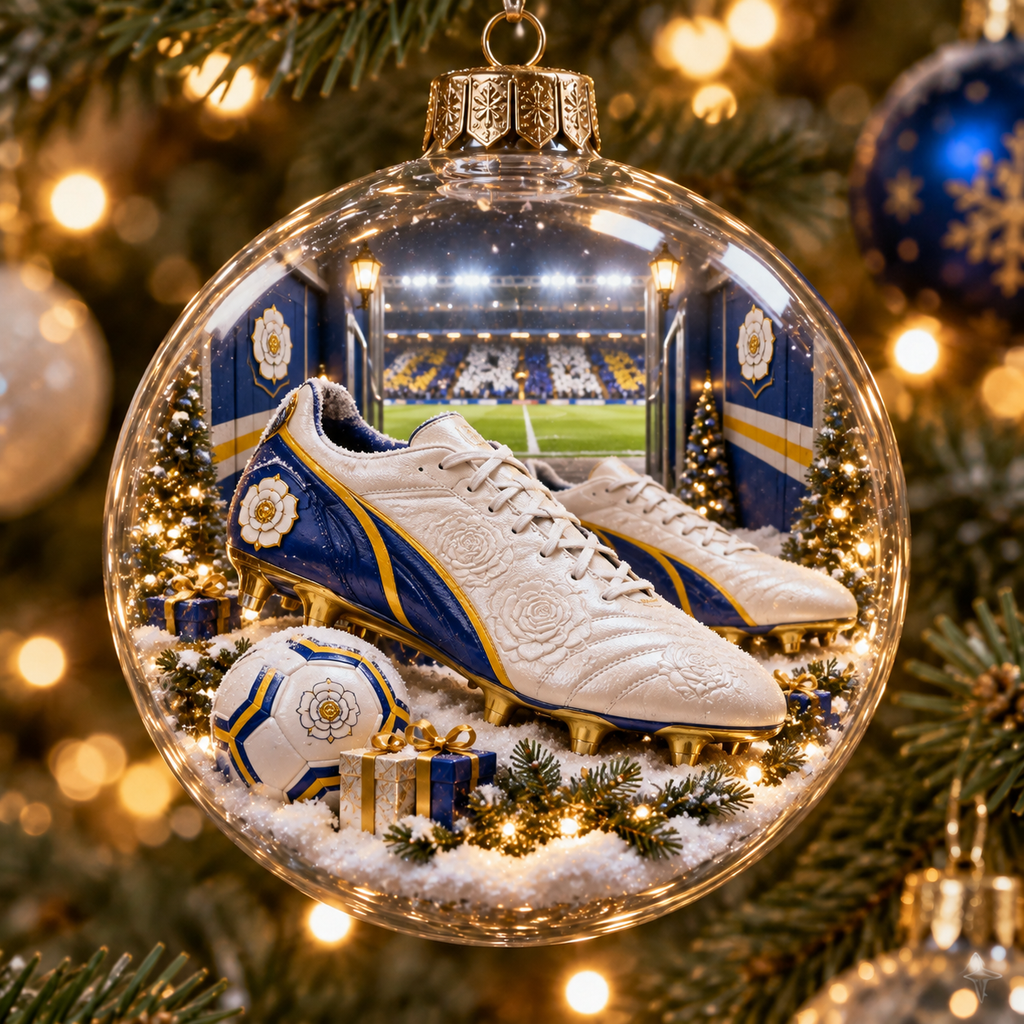White Rose Legacy Light-Up Football Heritage Ornament