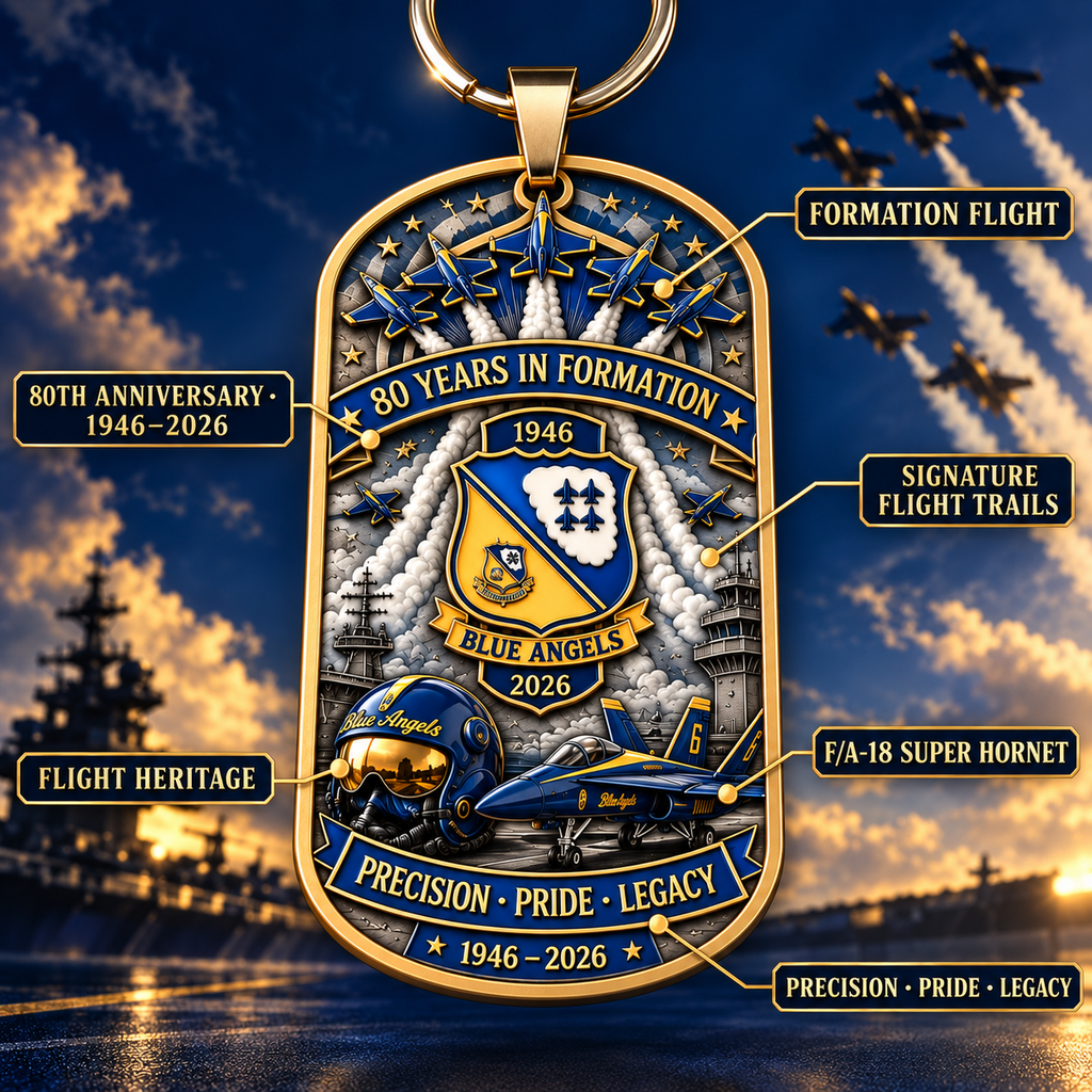 Blue Angels 80th Anniversary Commemorative Keychain
