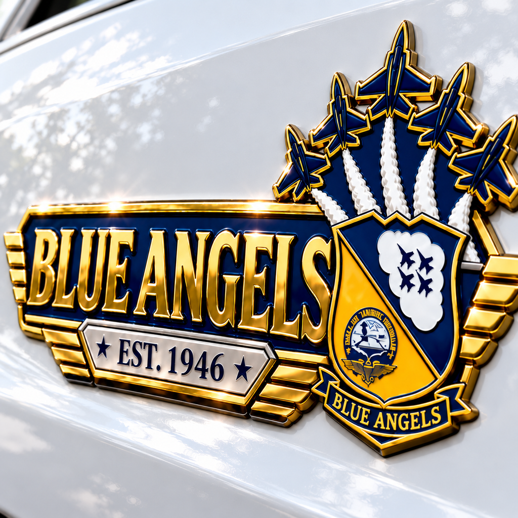 1946–2026 Blue Angels 80th Anniversary Aviation Car Emblem