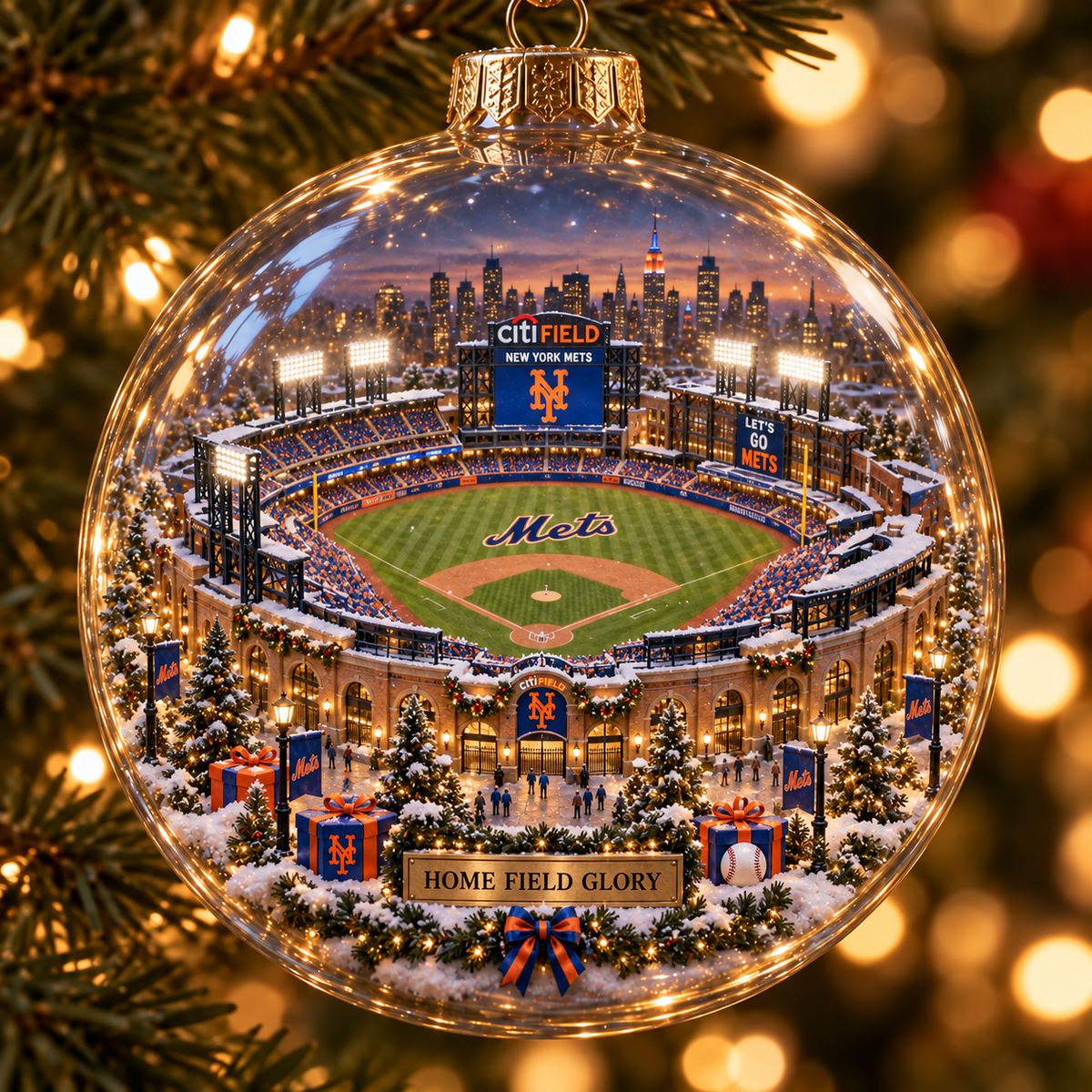 Baseball Brings Us Together — Light-Up Baseball Ornament