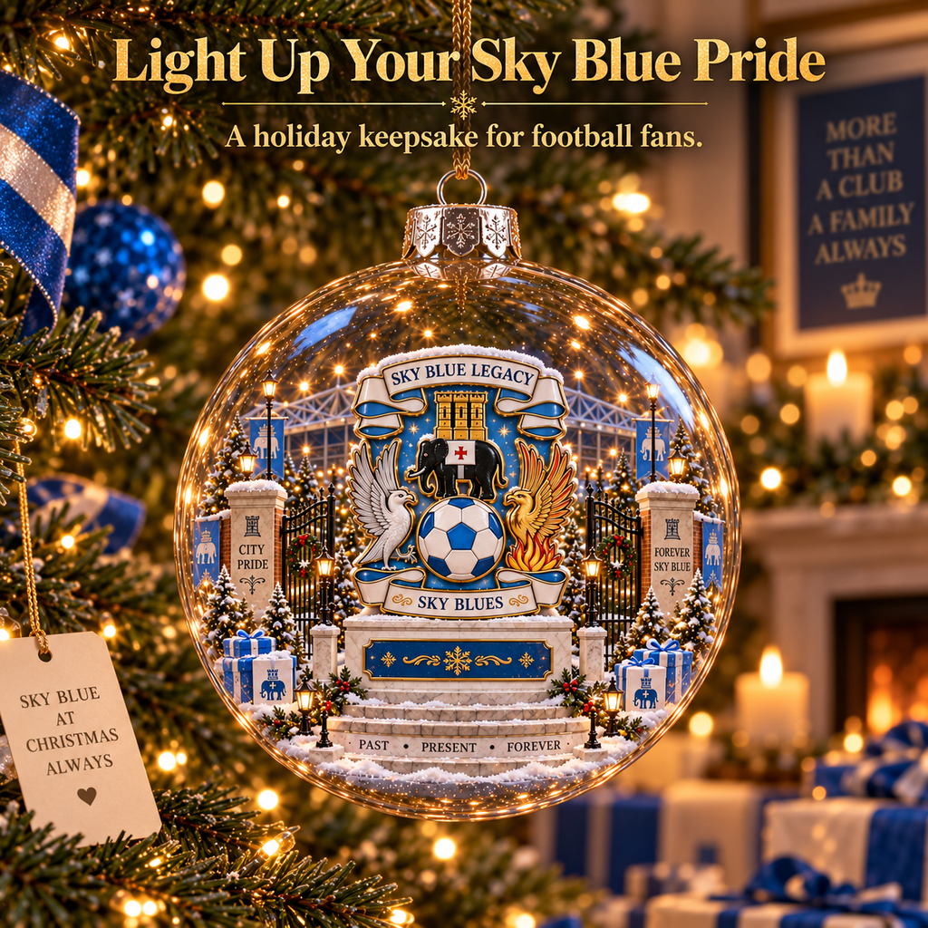 Rise & Fly Light-Up Football Christmas Globe Ornament