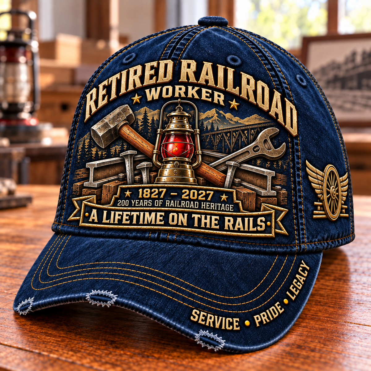 1827–2027 Retired Railroad Worker 200th Anniversary Heritage Cap
