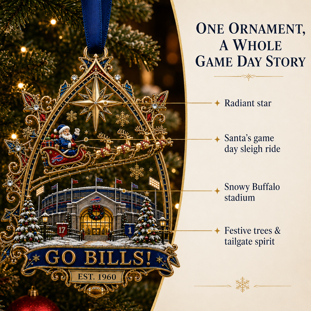 GO BILLS! Christmas Stadium Keepsake Ornament