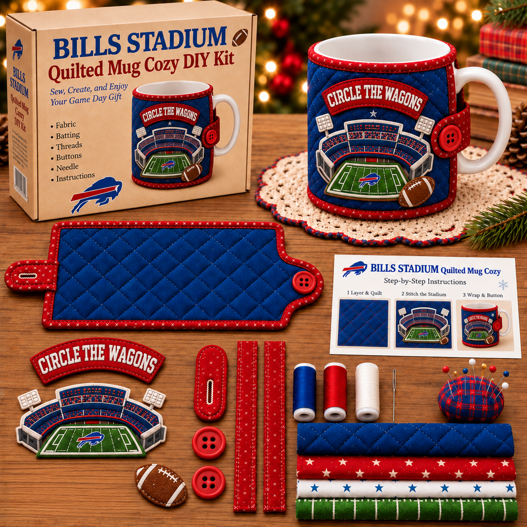 GO BILLS — Quilted Mug Cozy Sewing Kit
