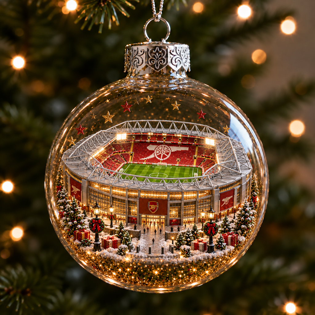 Victory Through Harmony Light-Up Football Christmas Globe Ornament