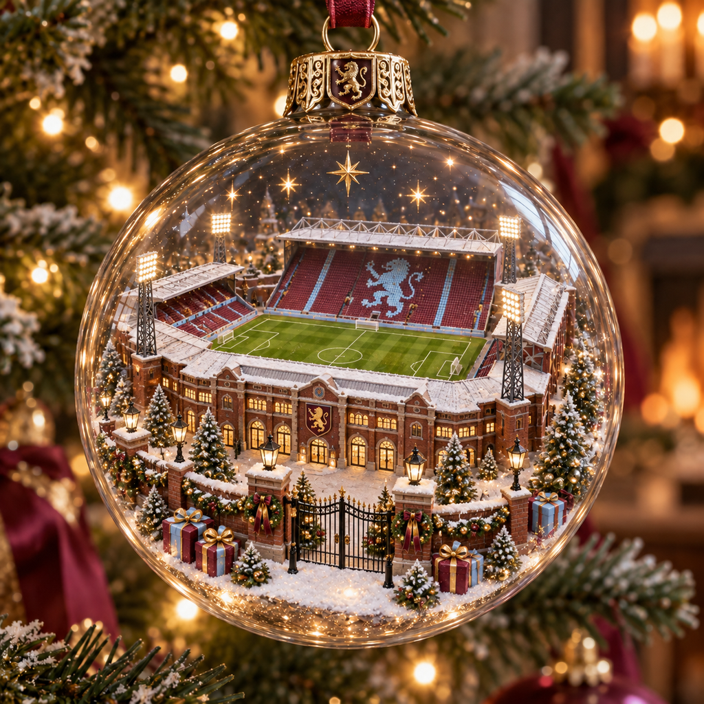 Pride & Tradition Light-Up Football Christmas Globe Ornament