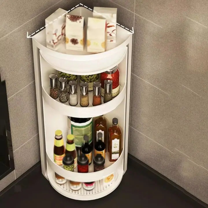 Sikunuo | 3 layers - Multifunctional 360° corner shelf organizer