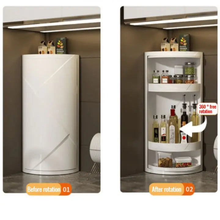 Sikunuo | 3 layers - Multifunctional 360° corner shelf organizer