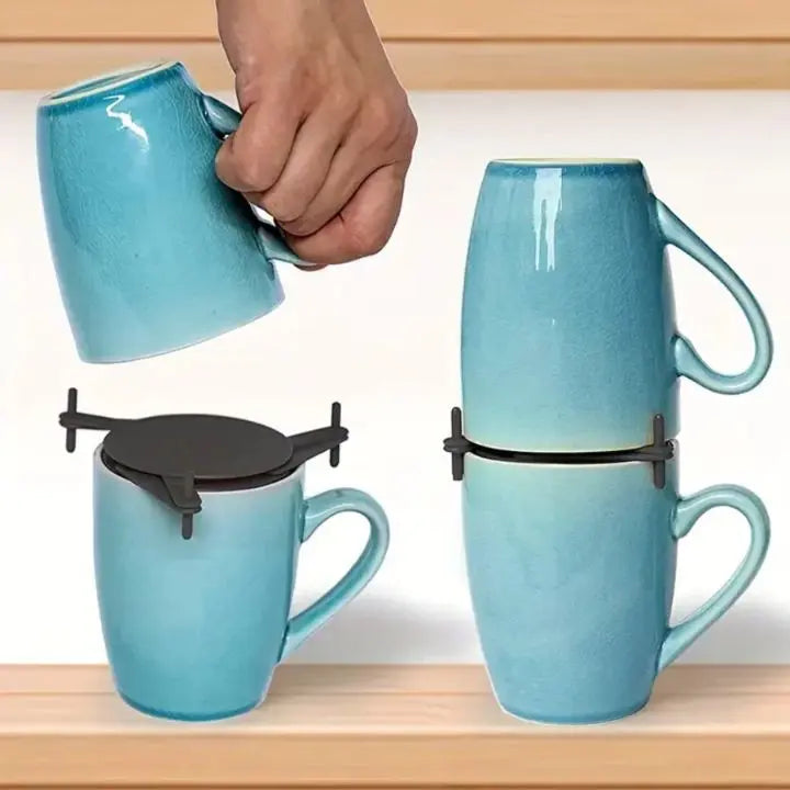 Sikunuo | 3 Piece Stackable Cup Holder – Space-Saving & Stylish for Your Kitchen