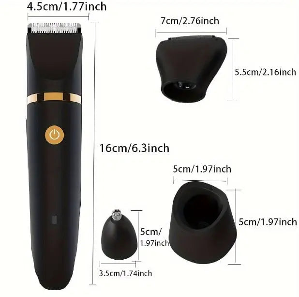Sikunuo | 3-in-1 Electric Razor for Men – Precise Grooming in the Intimate & Body Area