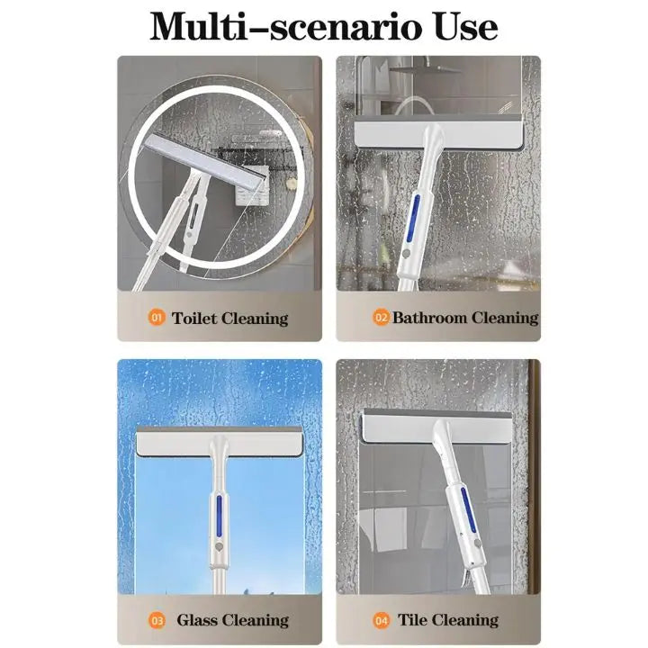 Sikunuo | 3-in-1 Window Cleaner with Extension & Spray Function + 3 Cloths