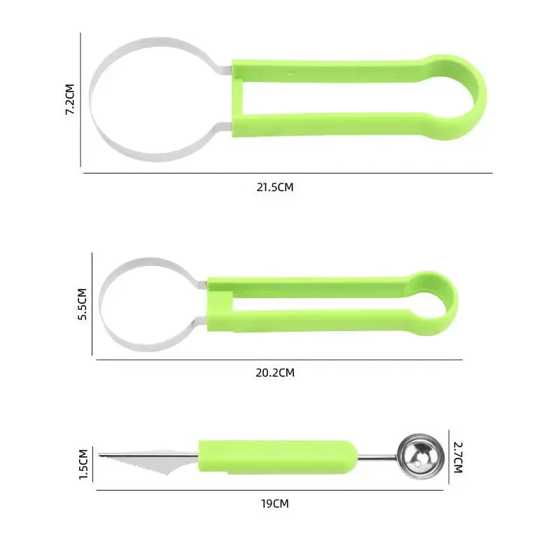 Sikunuo | 3-in-1 Fruit Cutter for Portioning & Decorating