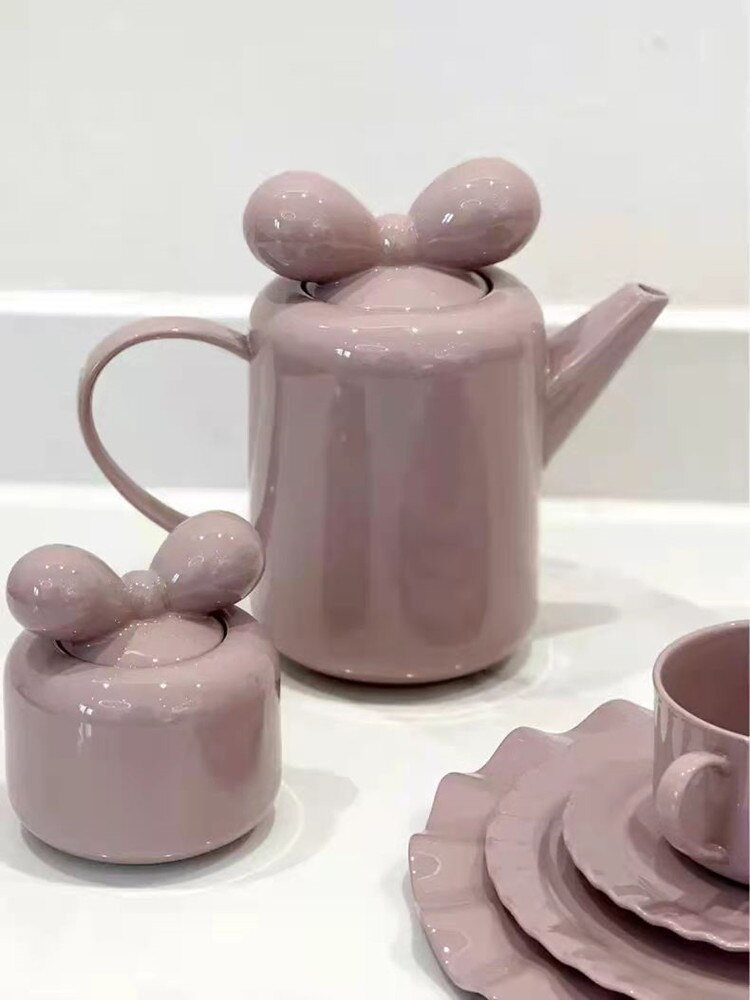 Sikunuo | Bow Knot Design Porcelain Tea Pot