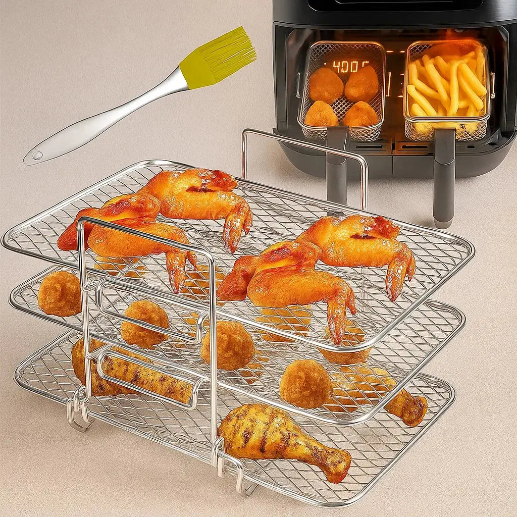 Sikunuo | 3-tier Airfryer insert for even cooking