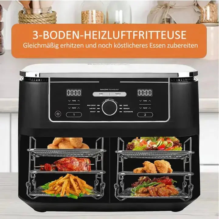 Sikunuo | 3-tier stainless steel air fryer rack for versatile cooking