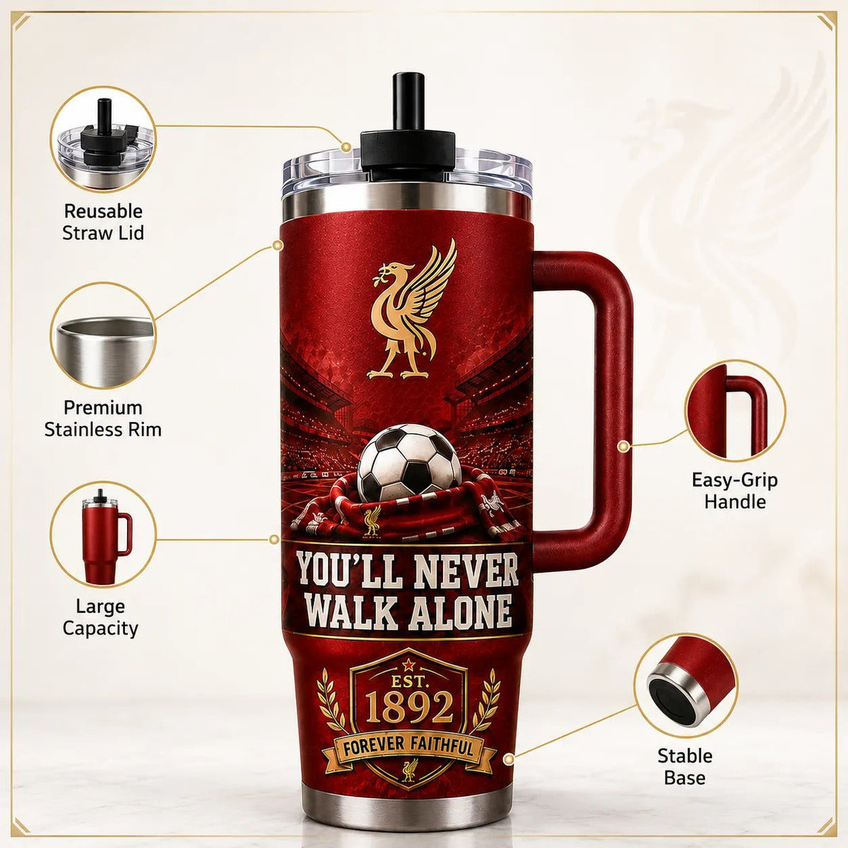 You’ll Never Walk Alone  Football Fan Tumbler