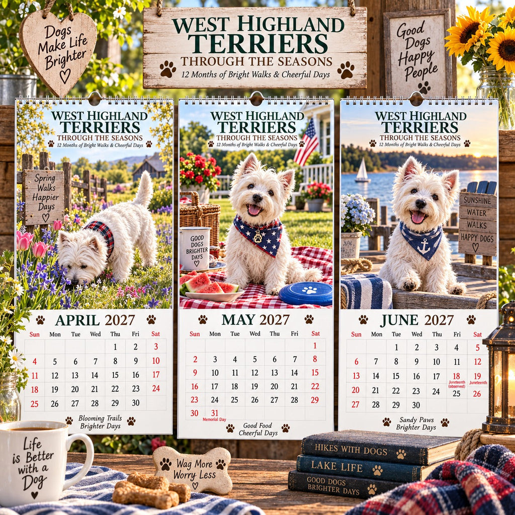West Highland Terrier 2027 Wall Calendar
