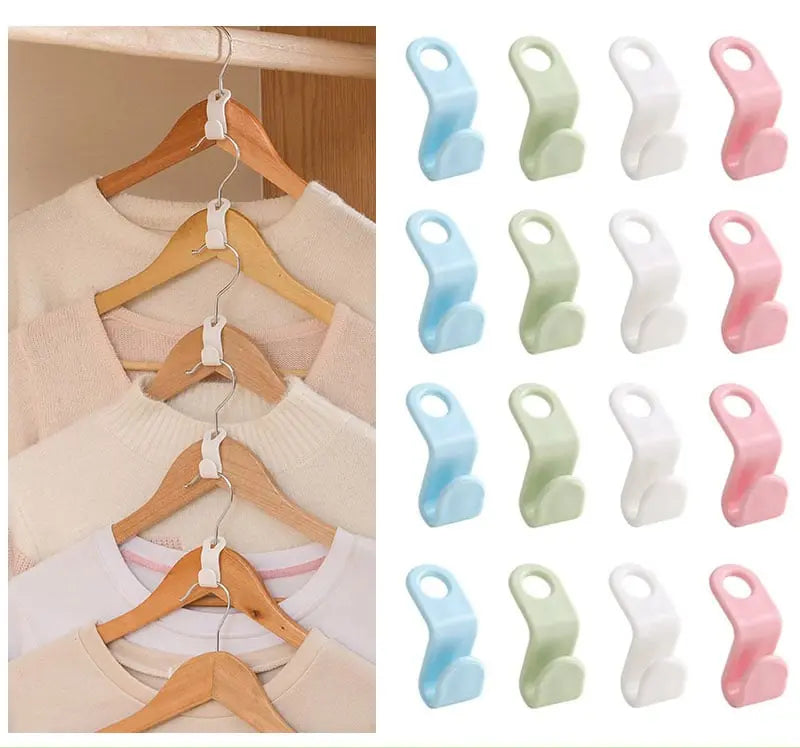 Sikunuo | 30-Piece Clothes Hanger Connector Set – Space-Saving Organization in the Closet