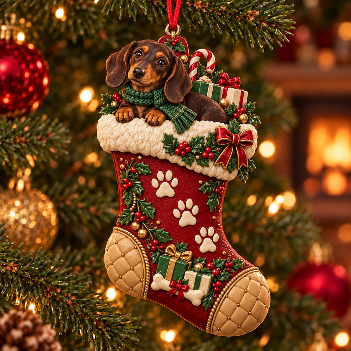 Christmas Storybook Stocking Ornaments
