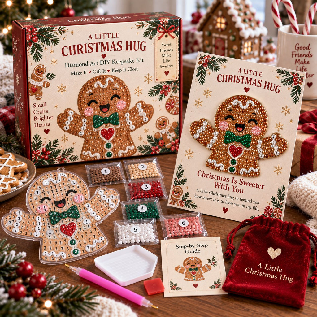 A Little Christmas Hug Diamond Art DIY Keepsake Kit