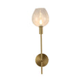Sikunuo | Clear Glass Cup Wall Light Modern 1 Head Wall Mounted Lamp in Gold with Metal Pencil Arm