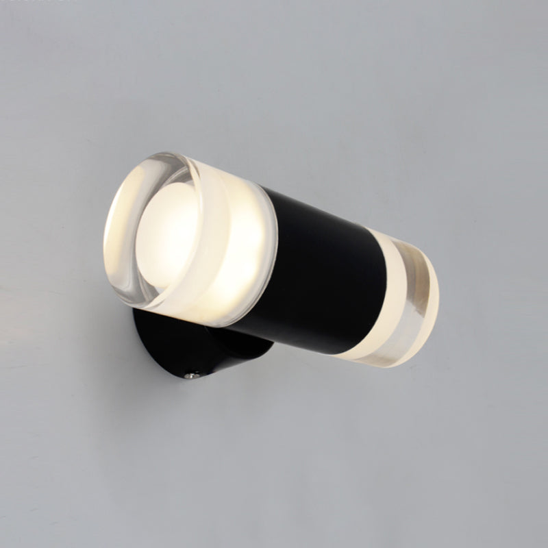 Sikunuo | Metal tube wall light Minimalist 2 heads wall-mounted light in black for the living room