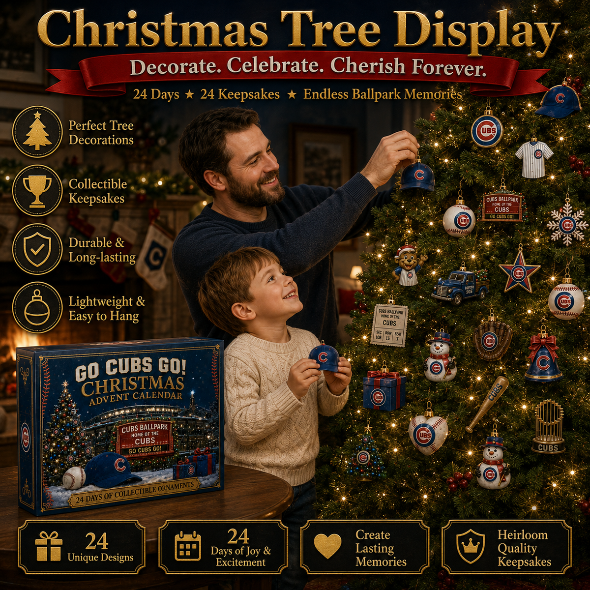 Go Cubs Go! Baseball Christmas Advent Calendar