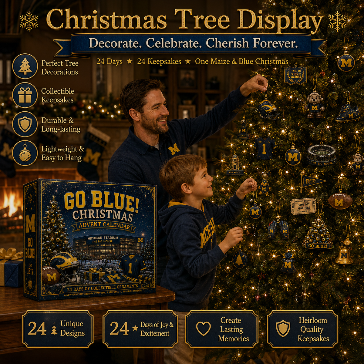 Go Blue! Football Christmas Advent Calendar
