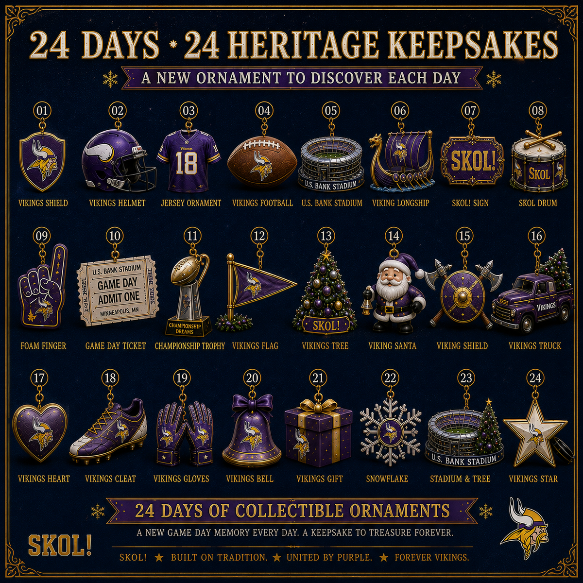 SKOL! Football Christmas Advent Calendar