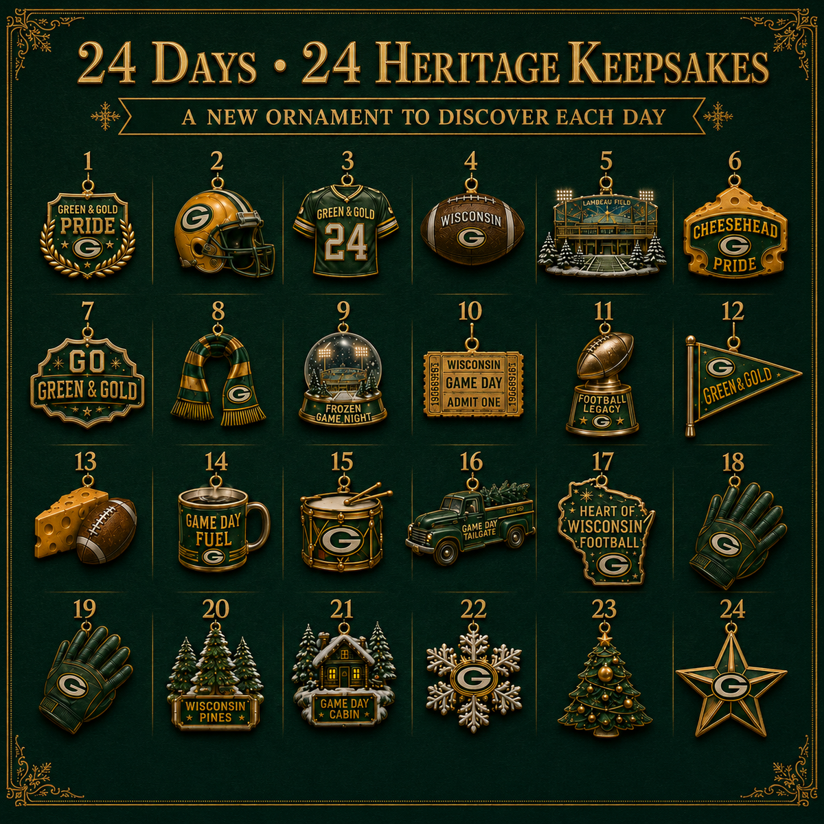 Go Pack Go! Football Christmas Advent Calendar