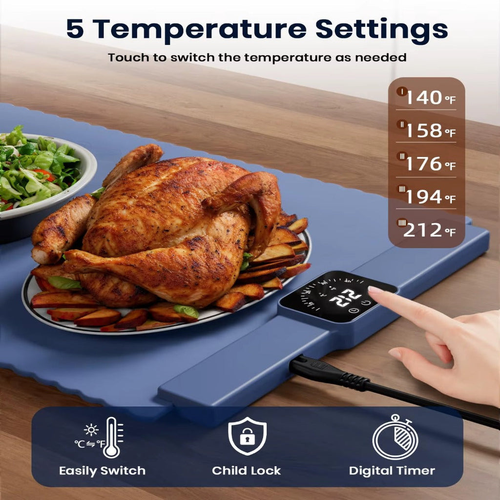 Sikunuo | Safe Heat Roll-Up Electric Food Warmer Mat
