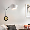 Sikunuo | Urn Wall Light Contemporary Metal 1-Bulb Wall-Mounted Lighting in Black and White