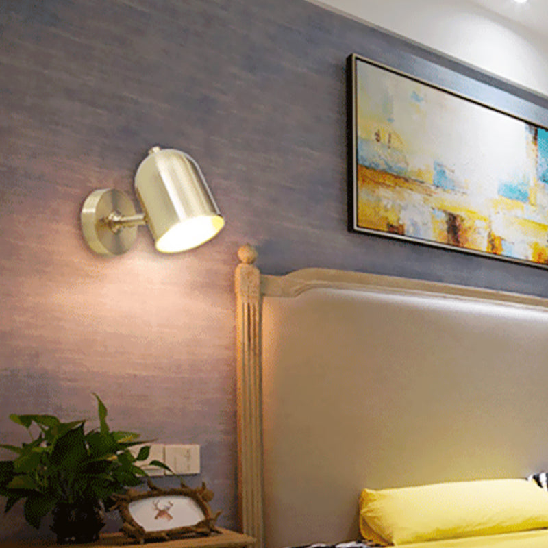 Sikunuo | Modern 1 Light Wall Lighting Golden Dome LED Wall Lamp with Metal Shade for Bathroom